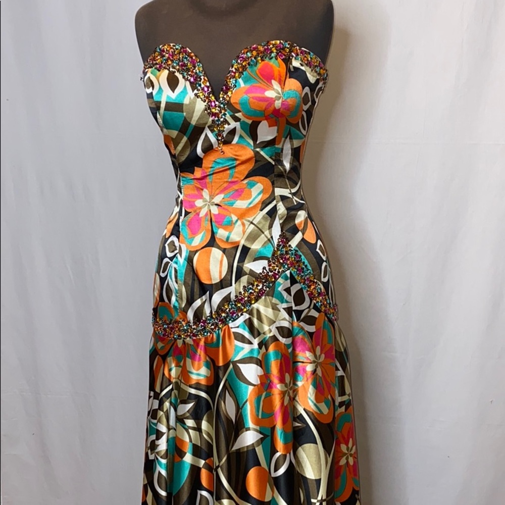 Floral Print Gown